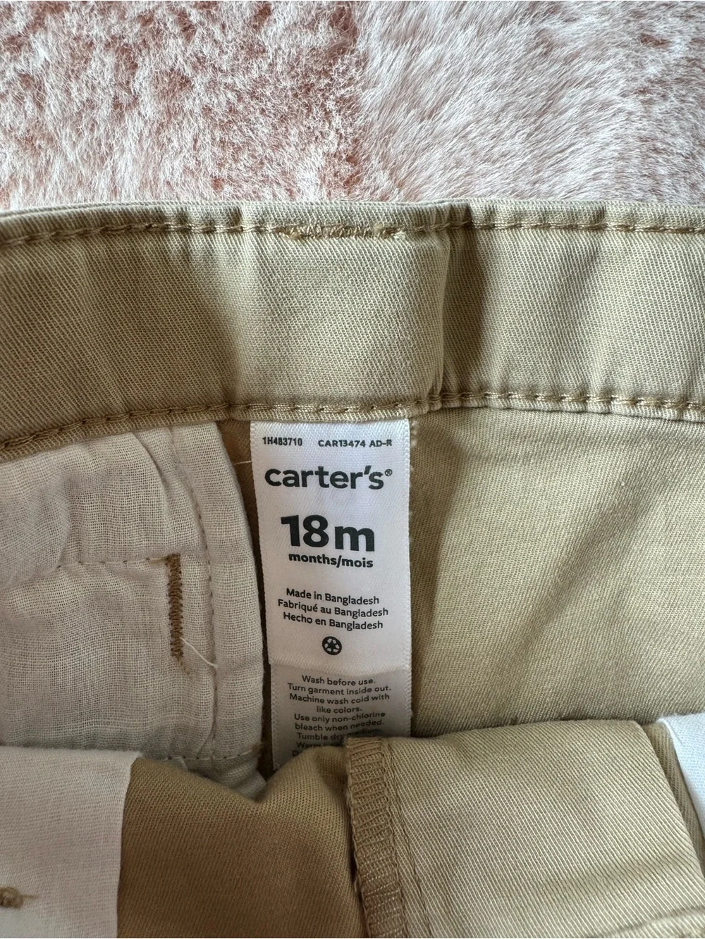 NWT Carter’s Toddler Khaki Shorts Size 18months